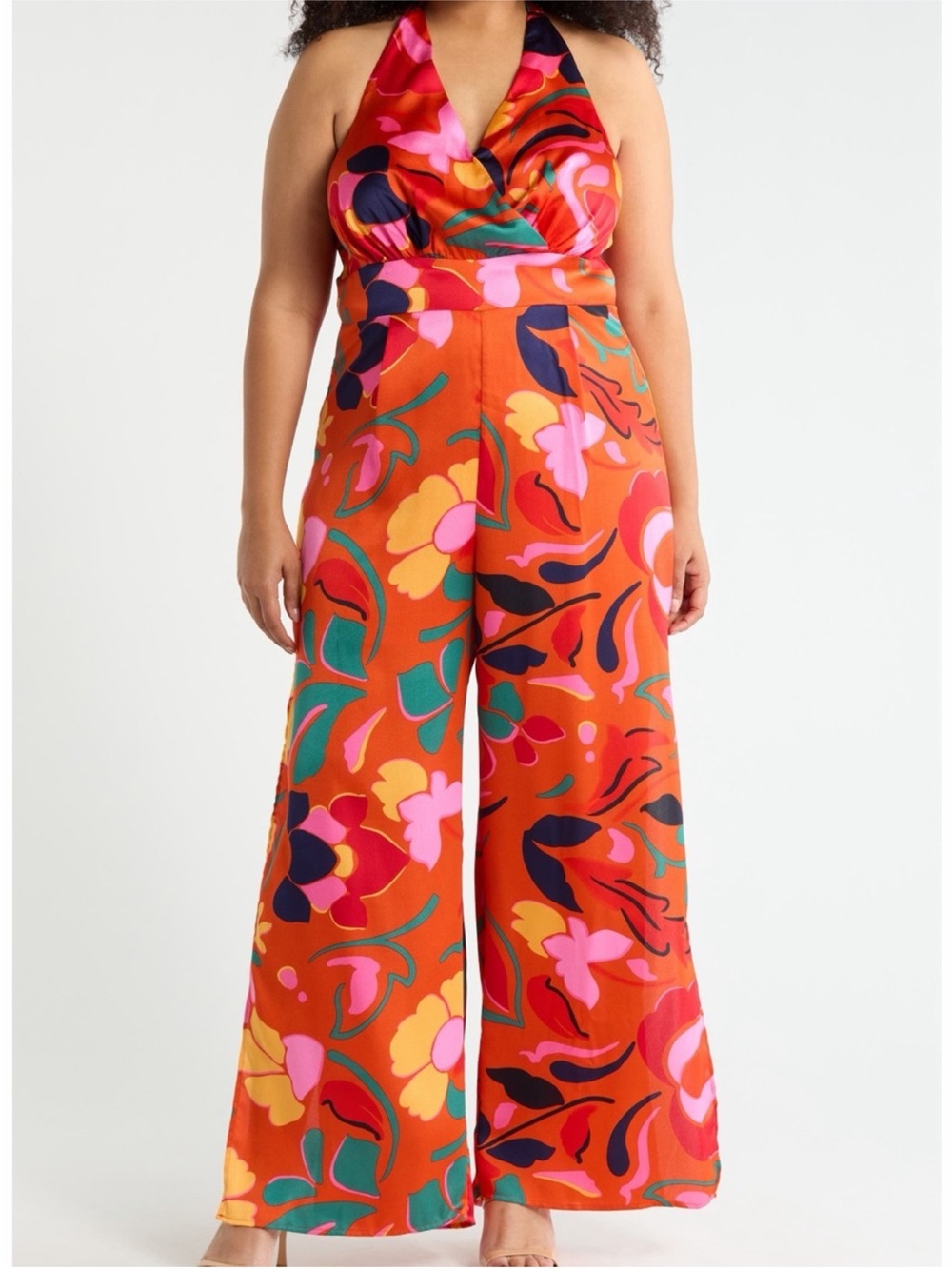 Sugarlips like new Floral Halter Jumpsuit 3x serene magic moment halter jumpsuit